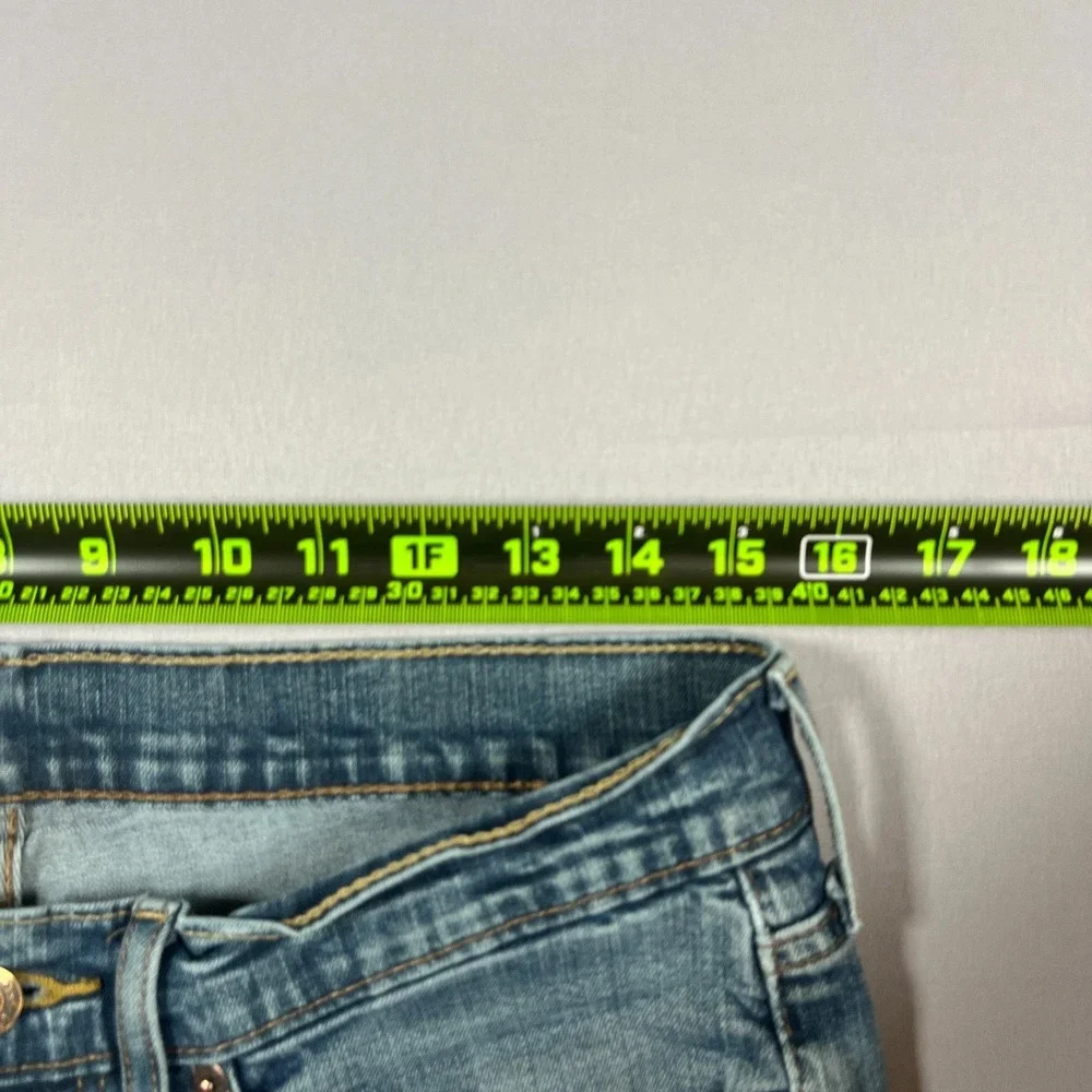 Levi's 514 Straight Fit Cropped Jeans Mens 34x29 Blue Denim Mid Rise Medium Wash